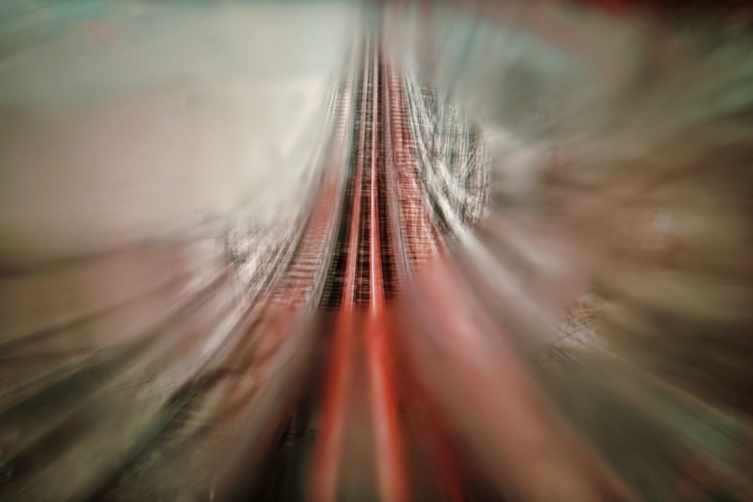 blurred image of roller coaster